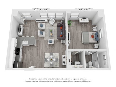 B Floor Plan at Elevate 758, Mobile, Alabama